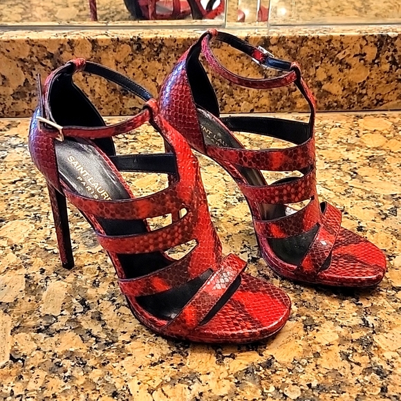 Saint Laurent Paris Red heels. Very sexy. Size 37.5. EU. Also fits 7. US. - Picture 1 of 9